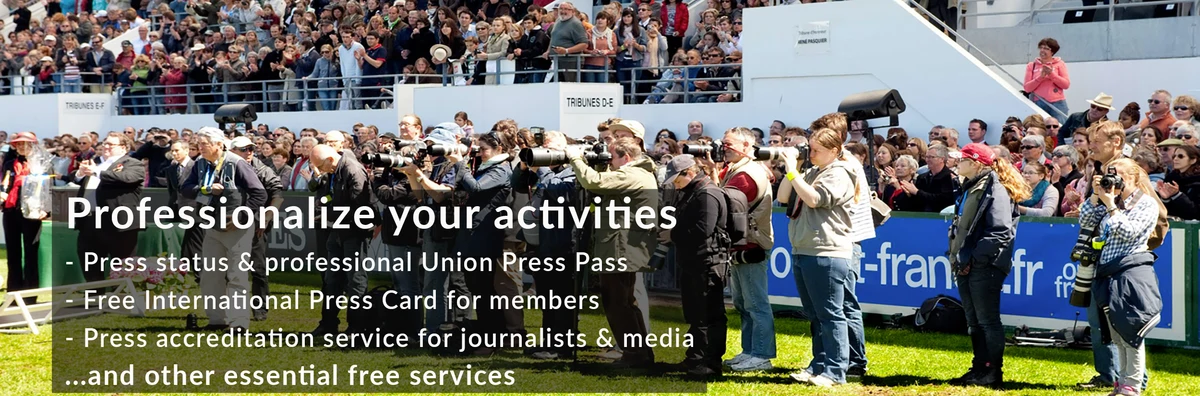 When you join, you will receive: the identifier (Press ID) of your Press Status that the union will have registered with CERTIDoc and your international press card